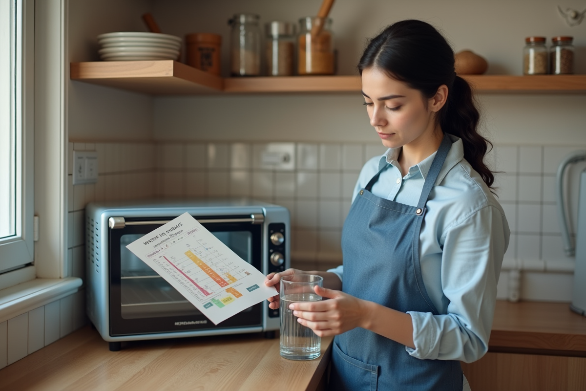 Jeune femme vérifiant un graphique d