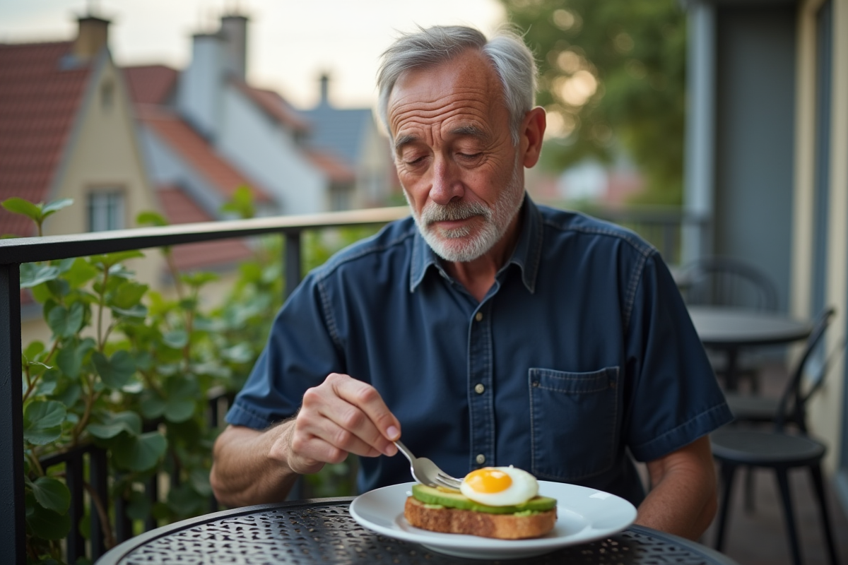 Homme dégustant un toast à l